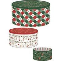 Product Easy Life Nuova Fancy Christmas Coffee Mania Σετ Μεταλλικά Κουτιά Αποθήκευσης 3 Τεμαχίων Για Καφέ Και Γλυκά 20x8.5cm, 17x8cm, 13.5x6.5cm base image