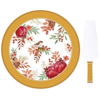 Product Easy Life Autumn Symphony Σετ Τουρτιέρα & Σπάτουλα 32εκ. Πορσελάνη base image