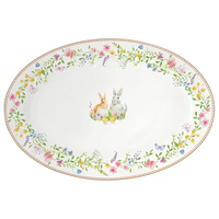 Product Easy Life Happy Easter Porcelain Platter 35x23.5cm White-Pink base image