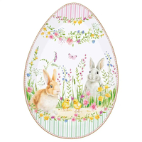 Product Easy Life Happy Easter Porcelain Platter 30x21cm Pink-White base image