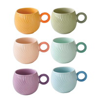 Product Marva Σετ Φλιτζάνια Καφέ από Πορσελάνη Waves Πολύχρωμα 6τμχ 90ml base image