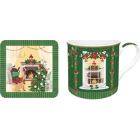 Product Easy Life Festive Avenue Σετ Κούπα Και Σουβέρ Πορσελάνινο $300\text{ml}$ Συσκευασία Δώρου base image