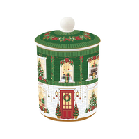 Product Easy Life Festive Avenue Βάζο Με Καπάκι Πορσελάνης 11.5x18cm base image