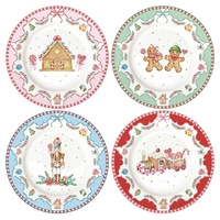 Product Easy Life Sweet Christmas Σετ Πιάτων Γλυκού Πορσελάνης 4τμχ 19.5cm base image
