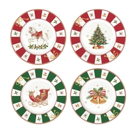 Product Easy Life Christmas Tale Sweet Plate Set Σετ Πιάτων Γλυκού Πορσελάνης Για Εορταστικό Τραπέζι 19cm base image