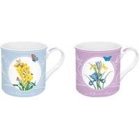 Product Easy Life Royal Blossom Porcelain Mug Set (2) 8x10cm 300ml White base image