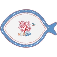 Product Easy Life Sea Breeze Porcelain Platter 27x19x0cm White/Blue base image