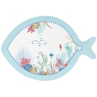 Product Easy Life Sea Breeze Porcelain Platter 31x21.5x2cm Blue/Red base image