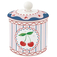 Product Easy Life Βάζο Με Καπάκι Πορσελάνης Fruit Mania 11x11x13cm 750ml Πολύχρωμο base image