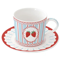 Product Easy Life Φλιτζάνι Πρωινού Πορσελάνης Fruit Mania με Πιάτο 15x15x10cm 400ml Πολύχρωμο base image