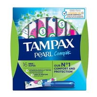 Product Tampax Ταμπόν με Απλικατέρ Compak Pearl Super 16τμχ base image