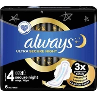 Product Always Σερβιέτες Ultra Secure Night Instant Dry Size 4 - 6τμχ base image