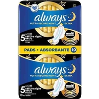 Product Always Σερβιέτες Ultra Secure Night Extra Size 5 - 10τμχ base image