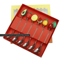 Product Brandani Σετ 6 Τεμάχια Κουταλάκια Γλυκού Ανοξείδωτα Silver Frutti 12.5cm Ασημί base image