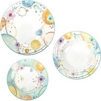Product Brandani Bollicine Porcelain Dinnerware Set 18pcs 26.5/22/19cm 18pcs Multicolor base image