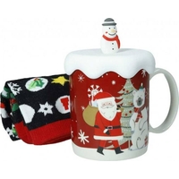 Product Snowman Porcelain Mug & Socks Set Σετ Κούπα Πορσελάνη & Κάλτσες base image