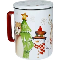 Product Racconti Porcelain Mug With Lid & Stainless Strainer Κούπα Με Καπάκι & Σουρωτήρι Ανοξείδωτο base image