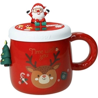 Product Christmas Tree Porcelain Mug With Silicone Lid Κούπα Πορσελάνη Με Καπάκι Σιλικόνης Μαγνητάκι base image