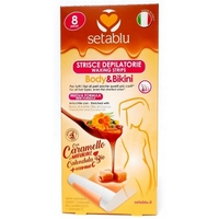 Product Setablu Ταινίες Αποτρίχωσης για Σωμα και Μπικίνι με Άρωμα Καραμέλα 8τμχ base image
