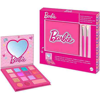 Product Barbie Makeup Set Kids' Beauty Set: 2 Lip Glosses & 1 Blush & 12 Eye Shadows & 2 Applicator Brushes & 1 Mirror base image
