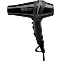 Product Eurostil Compact II Ionico Tormalina Compact-Ionic Professional Hair Dryer, Black, 2000W base image
