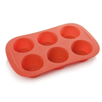 Product Tescoma Φόρμα Cupcakes/Muffins 6 Θέσεων Delicia Siliconprime Κόκκινη base image