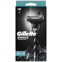 Product Gillette Mach 3 Μηχανή + 2 Ανταλλακτικές Κεφαλές Charcoal base image