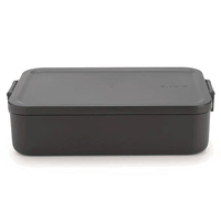 Product Brabantia Δοχείο Φαγητού Με Χωρίσματα Make & Take Bento 25,5x16,7x6,2cm 2Lt Dark Grey base image