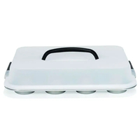 Product Patisse Φόρμα Muffins 12 Θέσεων Αντικολλητική Με Καπάκι 35cm Silver base image