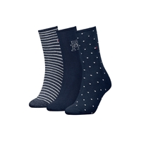 Product Tommy Hilfiger Γυναικείες Κάλτσες TH Σετ 3τμχ σε Κουτί Δώρου - Navy Μπλε base image