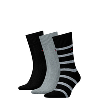 Product Tommy Hilfiger Ανδρικές Κάλτσες TH Σετ 3τμχ σε Κουτί Δώρου - Μαύρο/Γκρι base image