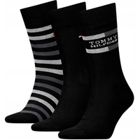 Product Tommy Hilfiger Ανδρικές Κάλτσες TH Σετ 3τμχ σε Κουτί Δώρου - Μαύρο base image