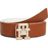 Product Tommy Hilfiger Γυναικεία Μεσαία Ζώνη Reversible Δέρμα με Ανάγλυφο Monogram Λευκή/Καφέ 90cm base image