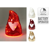 Product Marva Φωτιζόμενο Διακοσμητικό Santa 14εκ 3 Σχέδια Γυάλινο base image