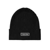 Product Calvin Klein Patch Chunky Rib Cotton Beanie Σκούφος Μαύρος base image