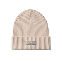 Product Calvin Klein Patch Chunky Rib Cotton Beanie Σκούφος Μπεζ base image