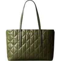 Product Calvin Klein Women's Small Emblem Quilted Tote Bag Green base image