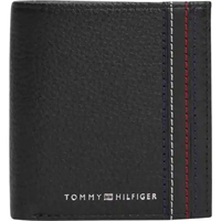 Product Tommy Hilfiger Men's Small Leather Wallet TH Central Trifold Black base image