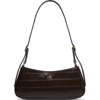 Product Calvin Klein Women's Small CK Croc Small Shoulder Bag, Dark Brown base image