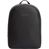 Product Tommy Hilfiger Men's Large Business Saffiano Dome Backpack, Black base image