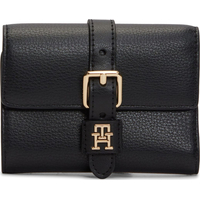 Product Tommy Hilfiger Women's Small TH Buckle Trifold Wallet, Black base image