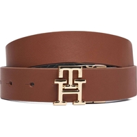 Product Tommy Hilfiger Γυναικεία Μεσαία Ζώνη Διπλής Όψης TH Logo 3.0 Mono Rev Καφέ/Μαύρο 85cm base image