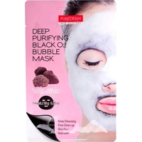 Product Purederm Deep Purifying Black O2 Bubble Mask Volcanic Volcanic Ash Cleansing Mask 20g base image