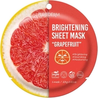 Product Purederm Brightening Sheet Mask Grapefruit Μάσκα Προσώπου Για Λάμψη Με Γκρέιπφρουτ 23g base image