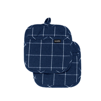 Product Ladelle Σετ 2 Πιαστρών Κουζίνας Eco Check Navy 21x21cm base image