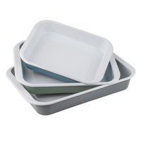 Product Ladelle Set of 3 Visto Enamel Carbon Steel Baking Dishes Rectangle base image