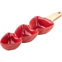 Product Ladelle Jingle Berry Christmas Serve Stick Πιατέλα Σερβιρίσματος Πορσελάνης 38x11x5cm - Red base image