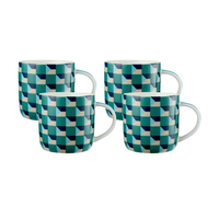 Product Maxwell & Williams Κούπες 480ml Syracuse Navy Σετ 4 Τεμάχιων-Πορσελάνη base image