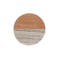 Product Maxwell & Williams Σουβέρ 10cm Coaster Collective Στρογγυλό Μαρμάρινο Λευκό και Ακακία base image