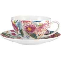Product Maxwell & Williams Royal Botanic Gardens Eucalyptus Bloom Coupe Cup & Saucer Espresso 200ml base image